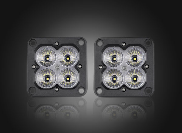 Concept Series Pod, 3” Cube LED Pod Lights, Flood Beam, Flush Mount - 41142