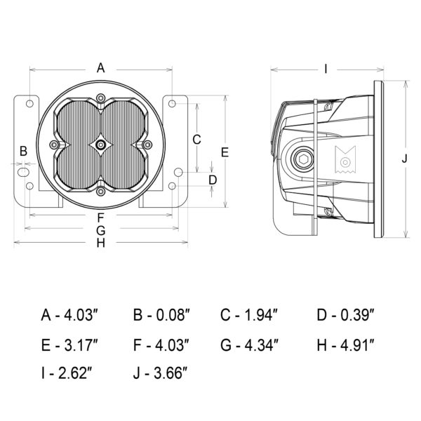 Concept Series Pod, 3” Round LED Pod Lights, Driving Beam, Jeep Specific Mount - 41511