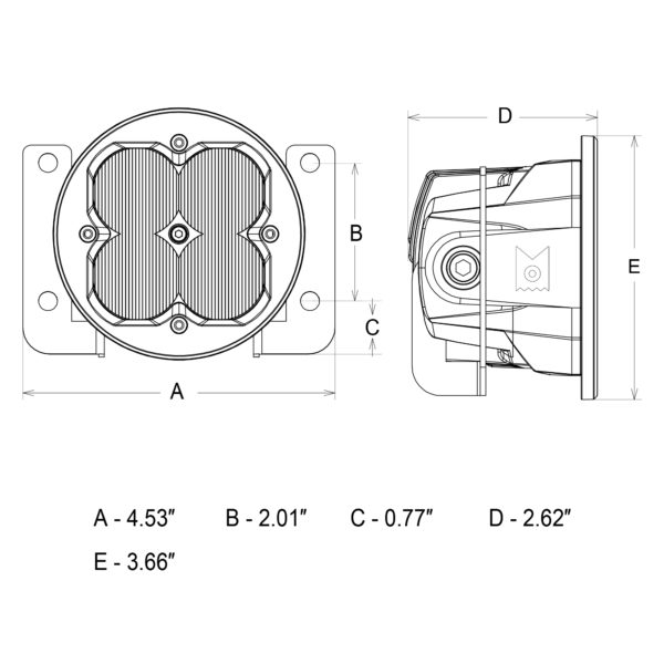 Concept Series Pod, 3” Round LED Pod Lights, Driving Beam, Type A Mount - 41521