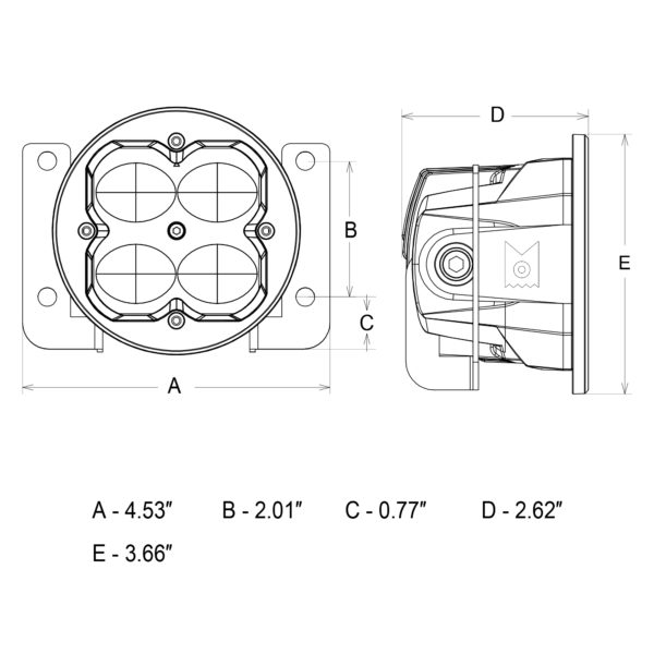Concept Series Pod, 3” Round LED Pod Lights, Fog Light, Type A Mount - 41522