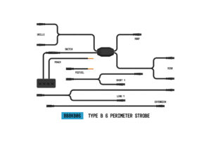 StrobeLink™ Harness Type B, 6 Lights (1EA)-BB8KB06