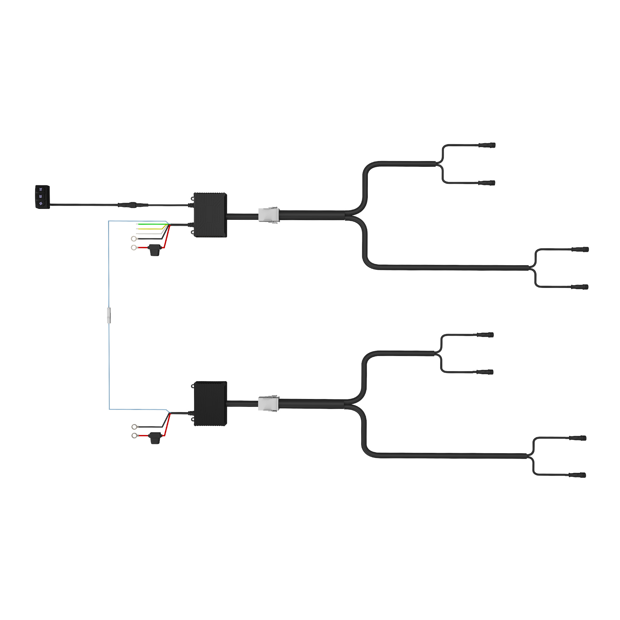 Tiny Monster Grille Kit for Ford F-150 XL/XLT, 2021-23 (8 Pods, Harness, Brackets)-42F18