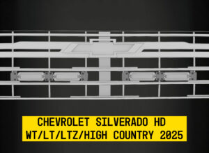 Tiny Monster Grille Kit for Chevrolet Silverado HD WT/LT/LTZ/High Country, 2025 (4 Light Bars, Harness, Brackets)-63CA4
